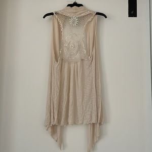 H.I.P. Sleeveless Open Sweater Top